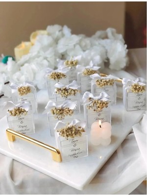 Bernami Biblo Pinterest Özel Düğün/nişan/söz/doğum Günü -25 Adet -Lüks Mini Çiçek Buketli Bubble Mum