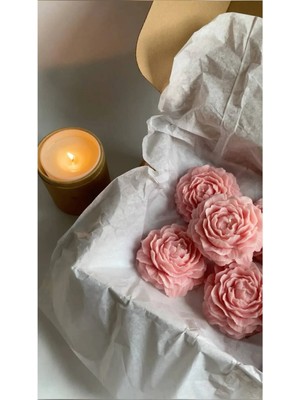 Bernami Şamdan Pinterest Rchome 3 Adet Pembe Kokulu Şakayık Soya Wax Mum