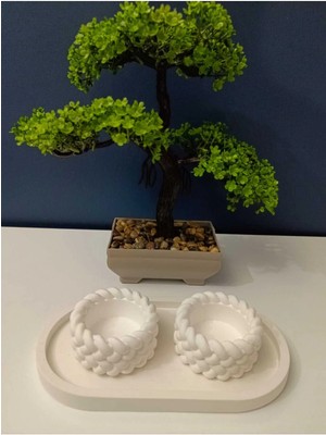 Bernami Düğün Pinterest Örgü Mumluklar ve Şık Beton Tepsi Ev Dekorasyonunuza Hava Katacak Dekoratif Obje Mumluk