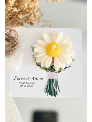 Bernami Şamdan Pinterest 20 Adet Özel Tasarlanmış Kart ve Papatya Mum. Düğün,nişan,nikah, Söz, Doğum Günü, Biblo Hediyelik
