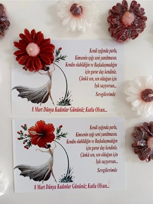 Bernami Şamdan Pinterest 8 Mart Dünya Kadınlar Günü Hediyelik Papatya Mum (5 Adet)