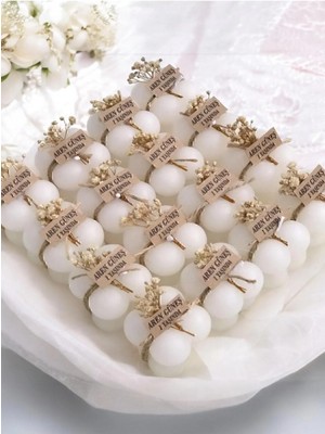 Bernami Düğün Pinterest Hediyelik 10 Adet Süslemeli Bubble Mum, Nikah Şekeri, Doğum, Sünnet, Düğün, Nişan, Söz