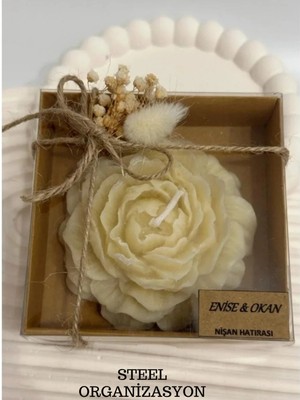 Bernami Biblo Pinterest 100 Adet Süslemeli Şakayık Mum, Düğün, Nikah, Kına, Söz, Doğum Hediyelik