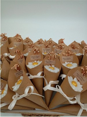 Bernami Şamdan Pinterest Papatya Mum Buket Düğün,nişan,söz,kına,sünnet,dogum,mevlüt Kişiye Özel Hediyelik -10 Adet