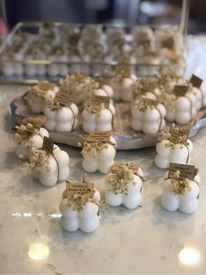 Bernami Düğün Pinterest Küçük Bubble Mum Hediyelik, Nişan, Söz, Düğün. - 50 Adet