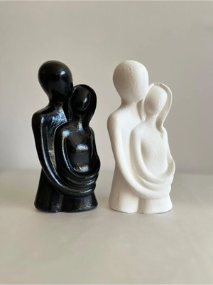 Bernami Düğün Pinterest Sevgili Aşıklar Sarılmış Biblo Dekor Biblo -Siyah Beyaz 2 Li Set