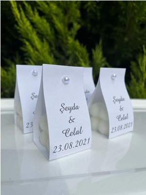 Bernami Şamdan Pinterest Beyaz Davetiyeli Bubble Mum Hediyelikleri Söz,nişan,nikah,nikah Hatırası (10 Adet)