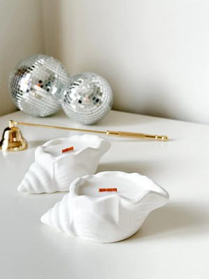 Bernami Dekoratif Pinterest 2'li Deniz Kabuğu Mum ( Vanilya Esanslı )