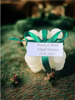 Bernami Nikah Pinterest 10 Adet Büyük Boy Bubble Mum Kurdele Detaylı Etiketli Hediyelik Söz, Nişan, Düğün, Hediyelik