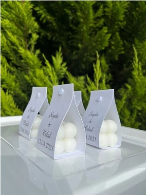 Bernami Mevlüt Pinterest Beyaz Kişiye Özel Bubble Mum Hediyelikleri Söz,nişan,nikah,nikah Hatırası - 15 Adet