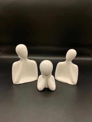 Bernami Düğün Pinterest 3’lü Dekoratif Aile Biblo Seti, Iskandinav Bohem Tarzı