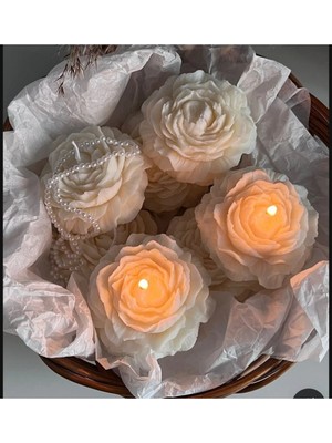 Bernami Dekoratif Pinterest 4lü Şakayık Mum