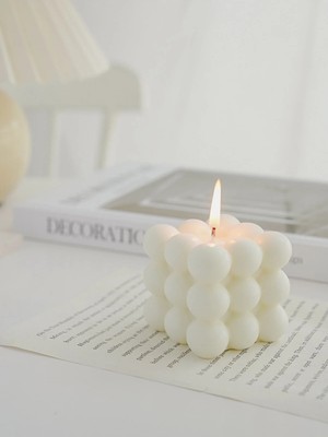 Bernami Dekoratif Pinterest Bubble Candle Mum Kokulu Dekoratif Mum El Yapımı - 2 Adet