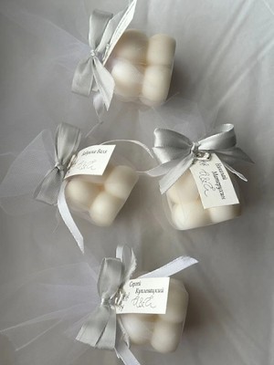 Bernami Düğün Pinterest 15 Adet Mini Kurdeleli Tüllü Mum Düğün Nişan Söz Hediyeliği