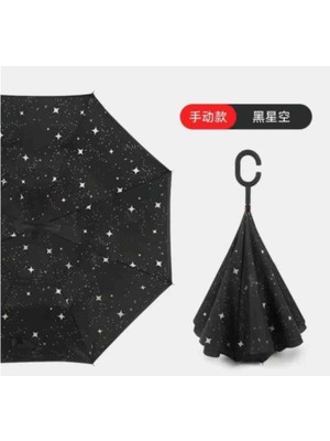 Ay Ege Kadın Şemsiye Ters Şemsiye Starrysky