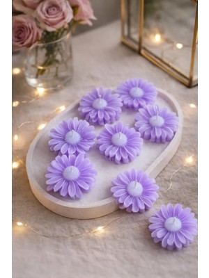 Bernami Dekoratif Pinterest Papatya Çiçeği Mum, El Yapımı Dekoratif Mum 12 Adet