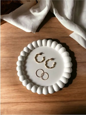 Bernami Nikah Pinterest Bubble Dekoratif Tabak, Beyaz Takı Tabağı, Bardak Atlığı