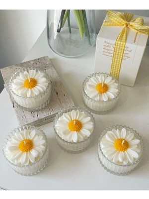 Bernami Şamdan Pinterest Mikalı Papatya Mum Hediyelik, Nikah, Doğum, Sünnet, Düğün, Nişan, Söz - 10 Adet