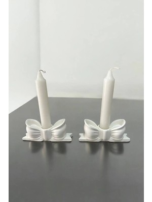 Bernami Şamdan Pinterest 2'li Papyon Minimalist Biblo Mumluk (Mumsuz)