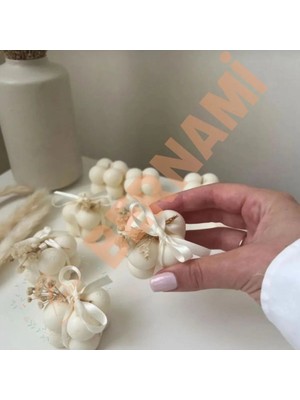 Bernami Şamdan Pinterest 20 Adet Tekli Mum Kurdele ile Bağlı Mum #bebek Hediye#dügün#söz#nişan