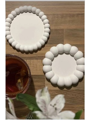 Bernami Şamdan Pinterest Bubble Biblo Tabak, Bardak Altlığı 2’li Set