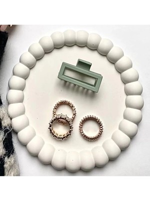 Bernami Şamdan Pinterest Bubble Bardak Altlığı - Bubble Tabak - Beyaz