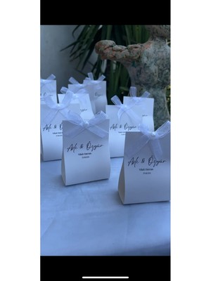 Bernami Şamdan Pinterest Organze Kurdele Istiridye Kart Mum Biblo Nişan Söz Hediyelik - 20 Adet