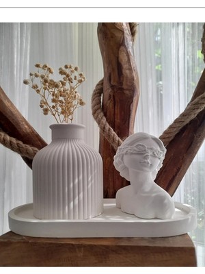 Bernami Kdekoratif Pinterest Kadın Figürlü 3'lü Vazo Seti & Dekoratif Obje & Tabak & Vazo & Biblo & Dekoratif Eşya
