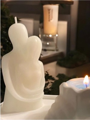 Bernami Nikah Pinterest Sarılan Çift Mum ve Istiridye Şeklinde Kalp Çakrası Güçlendirici Mum (Mutlaka Açıklamayı Okuyunuz)