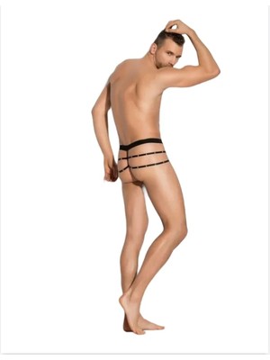 Liyuza Fantezi Erkek Aşk Kırmızısı Seksi Metalli Tanga - String