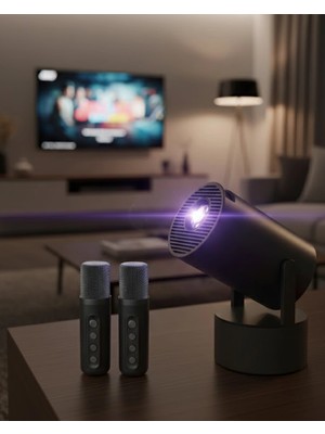 Epilons 3ü1 Arada Projeksiyon Karaoke ve Bluetooth Hoparlör