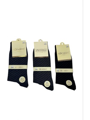 Liyuza Savcıoğlu Desenli Pamuklu Erkek Çorap 3 Adet