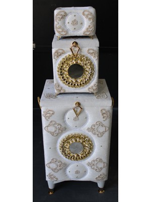 Huzur Çeyiz Ağır Aynalı Model 3'lü Çamaşır Sepeti