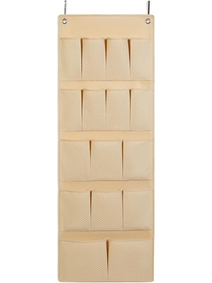 Karokstore 16 Gözlü Bej Kapı Arkası Düzenleyici 45 x 125 cm