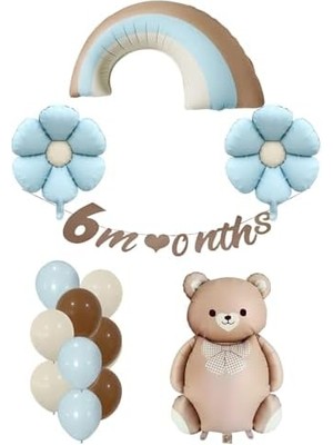 Karokstore Retro Papatya Temalı Erkek Bebek Konsept Doğum Günü Seti (6months)