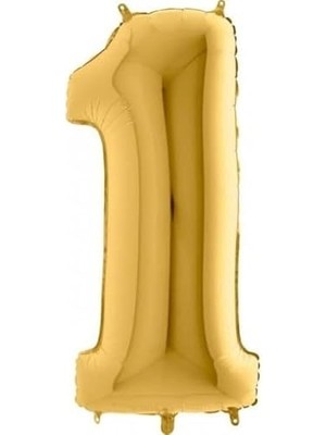 Karokstore Balon 1 Rakam Altın Folyo Balon 40 Inç