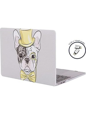 Karokstore Air M1 Kılıf 13 Inç Uyumlu Sert Kapak Koruyucu Lazer Baskı Hayvan Dostları Touchıd M1 Air A2337 A2179 A1932 Sarı