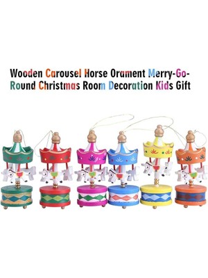 Karokstore 6’lı Ahşap Mini Süs Seti – Asılabilir Ağacı ve Masa Dekoru, Renkli El Boyama Tasarım, Ev, Parti ve Hediye Için Dekoratif Aksesuar