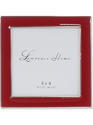 Karokstore 4x4 Gümüş Metal ve Kırmızı Resim Çerçevesi