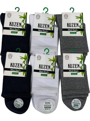 Liyuza Kuzen Dikişsiz Yarım Konç Bambu Erkek Çorap 12 Adet