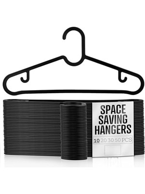 Karokstore 20 Adet Dolap Içi Slim Plastik Elbise, Pantolon, Gömlek, Ceket, Etek Askısı