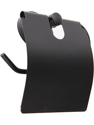 Karokstore Metal Tuvalet Kağıtlığı, Siyah, Tuvalet Kağıdı Askısı, 12,3 x 13 cm