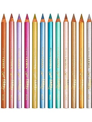 Karokstore Super Ferby® - Metalik, Askılı Paket 12'li Kalem Seti