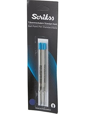 Karokstore Dev Tükenmezkalem Refil 2'li Blister, 0.7 mm Uç, Mavi
