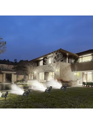 Karokstore Beyaz 18 LED Spot Güneş Enerjili Bahçe Aydınlatma Lambası, Fotoselli, Spike Aplik, 18W Su Geçirmez Dış Mekan Solar Lamba, Ağaç,, Garaj, Havuz, Duvar ve Zemin Montajına Uygundur 42 cm