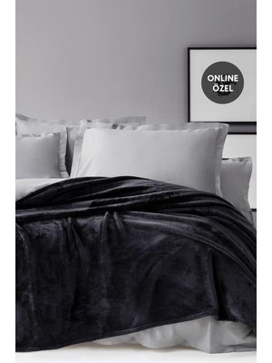 Çift Kişilik Wellsoft Battaniye Antrasit