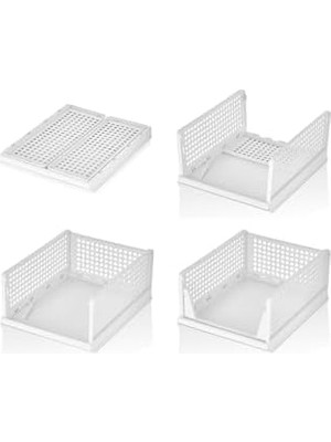 Karokstore 3 Adet Kayar Raf Elbise Dolap Içi Organizeri, Mutfak, Banyo, Çocuk Odası, Garaj ve Ardiye Için Üst Üste Dizilebilir Ünite, Kayar Raf Dolap Içi Kıyafet, Ev Aksesuarı Düzenleyici (Antrasit)