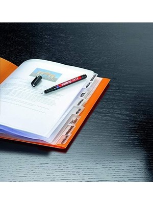 Karokstore 141 F Permanent Kalem - Asetat Kalemi Kırmızı - 10 Kalem - 0,6 mm Yuvarlak Uç