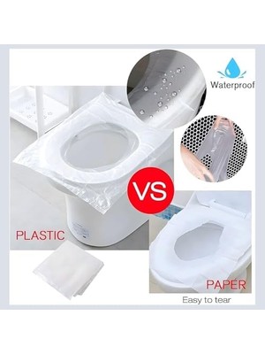 Karokstore Tuvalet Altlığı, 100 Adet Şeffaf Tek Kullanımlık Tuvalet Kapağı Örtüsü, Bireysel Paketlenmiş Taşınabilir Tuvalets Örtüleri, Oteller, Hızlı Trenler ve Umumi Tuvaletler Için
