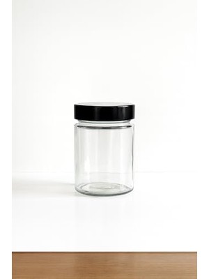 Karokstore 350 ml Kavanoz Metal Derin Kapaklı 350 cc Şeffaf Reçel, Marmelat Cam Kavanoz Deep 6 Adet (Bakır Kapak)